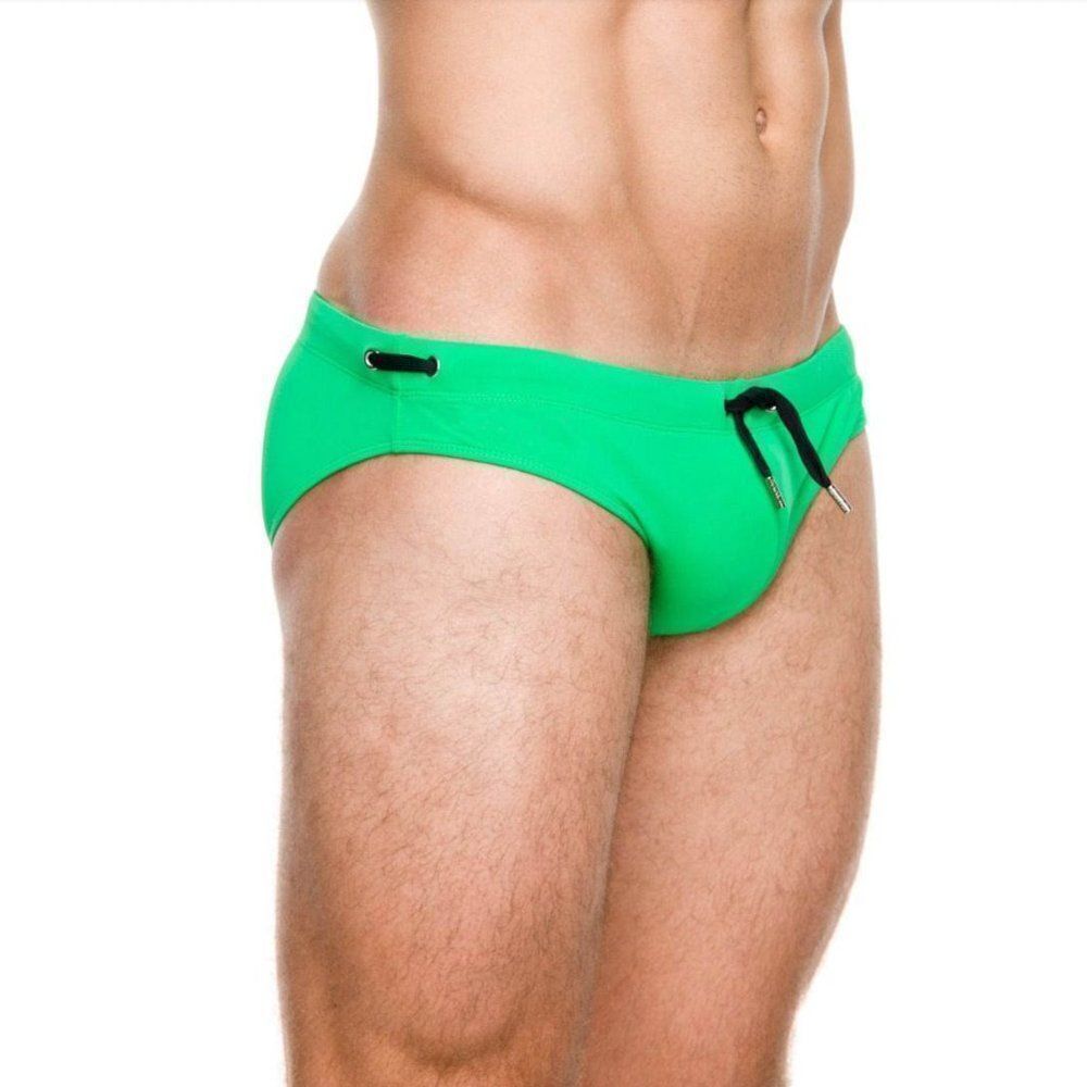 Men's micro beach bikini low rise swim briefs swimwear green speedo size S